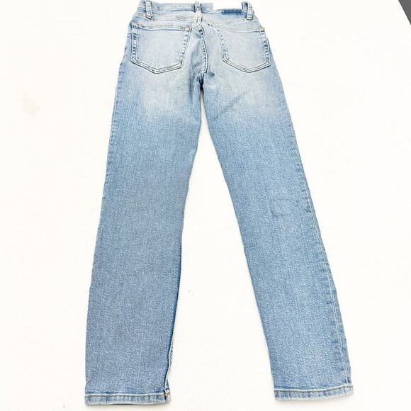 Re/Done 90's High Rise Ankle Crops Denim Jeans 163-3WHRAC Light Stone Size 24 - Picture 3 of 10